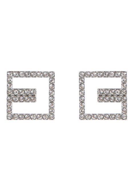 Logo outline rhinestone earrings ELISABETTA FRANCHI | jewelry | OR25B46E2CR2